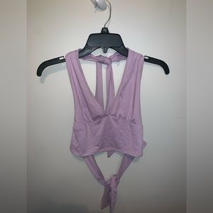 Violet purple cropped top.